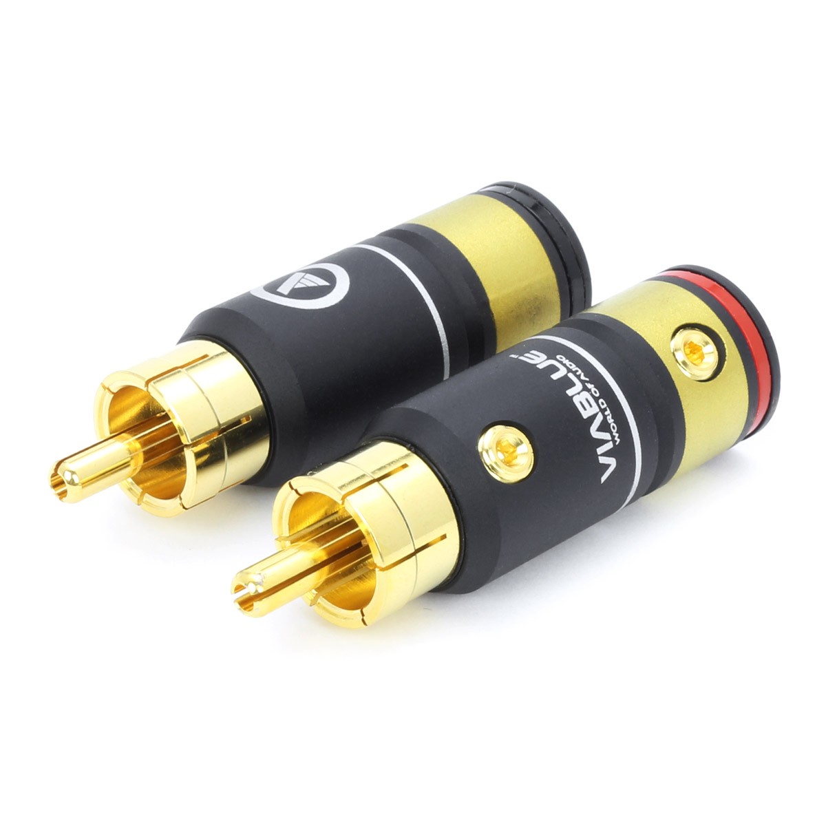 VIABLUE T6S Gold Plated RCA Connectors Ø9.5mm (Pair) Audiophonics