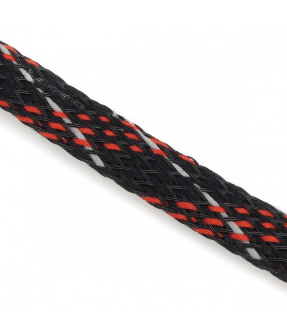 VIABLUE Braided Sleeve Red Black Ø614mm Audiophonics