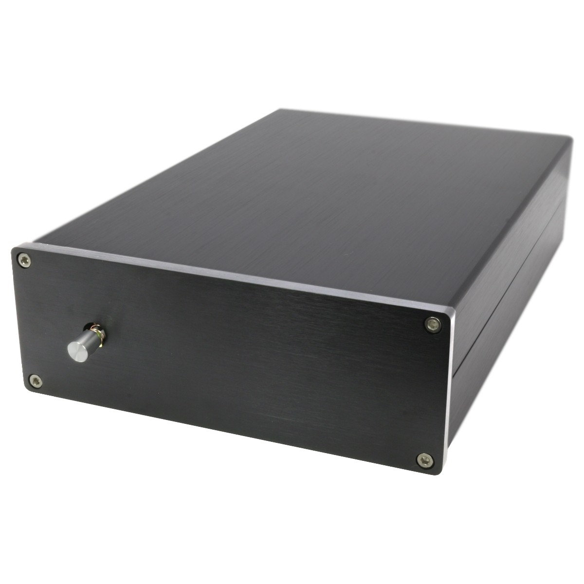 Amplifier Case DIY 100% Aluminum 190x310x85mm Black