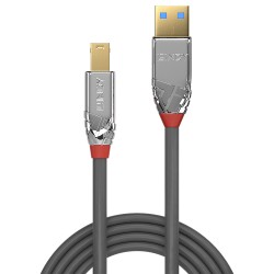 LINDY CROMO LINE Male USB-A to Male USB-B Cable 3.0 Gold Plated 1m