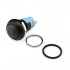 Waterproof Aluminum Bistable Button 1NO Ø12mm Black