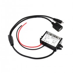 TINYSINE Adaptateur Convertisseur de Tension 8-52VDC vers 5VDC Micro USB / USB-A