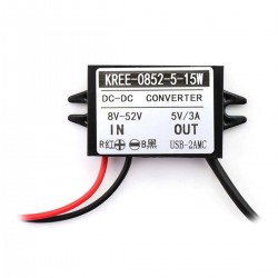 TINYSINE DC-DC Converter 8-25V to 5V USB