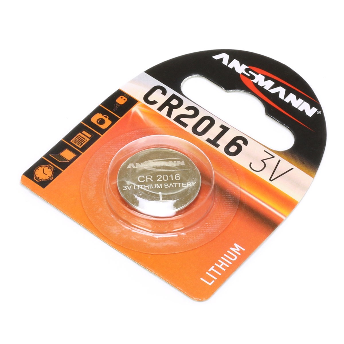 ANSMANN CR2016 Pile Bouton Lithium 3V 75mAh Ø20mm - Audiophonics