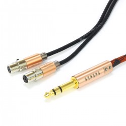 1877PHONO HEMI-X Jack 6.35mm to 2x Mini XLR Headphone Cable OCC Copper Shielding1.5m