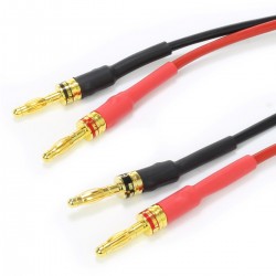 AUDIOPHONICS COBALT Banana Speaker Cable OFC Copper Gold Plated 2x4mm² 3m