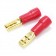 MUNDORF 2.8G Female Blade Connectors 2.8mm Isolated Gold Plated 0.5-1.5mm² Red (Set x10)