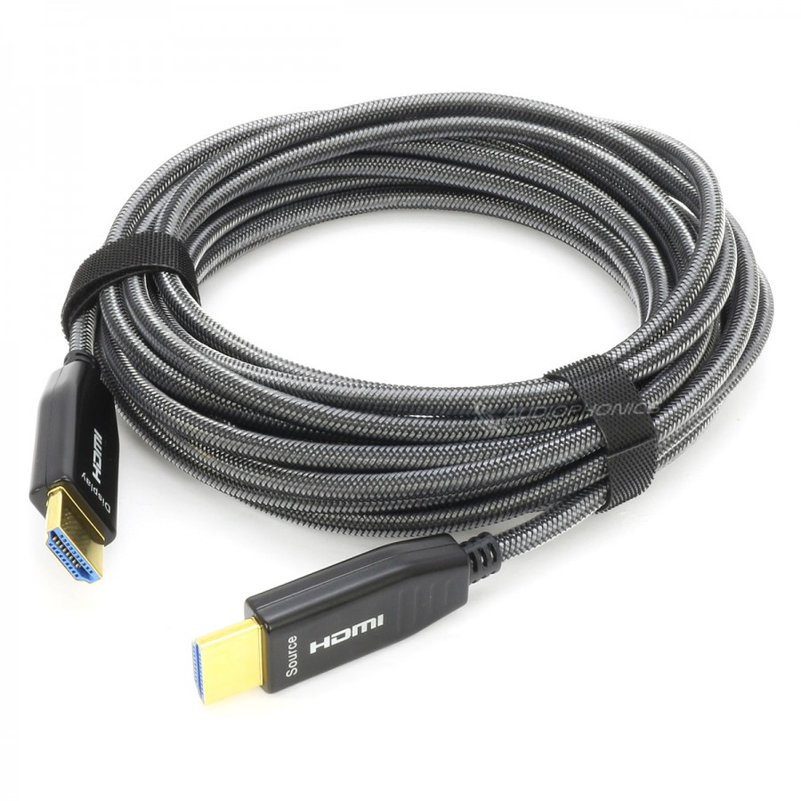 Audiophonics - Câble HDMI 2.0 Fibre Optique HDCP 2.2 4K HDR ARC 15m