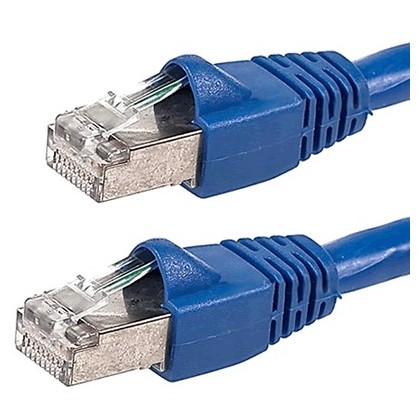 Câble patch Réseau RJ45 Catégorie 6A contacts plaqués Or 7.6m