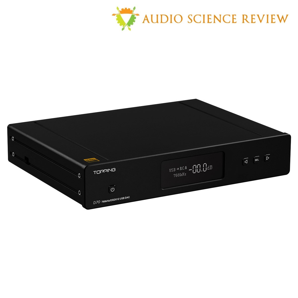 TOPPING D70 Balanced DAC 2x AK4497 XMOS XU208 I2S 32bit 768kHz DSD512 Black