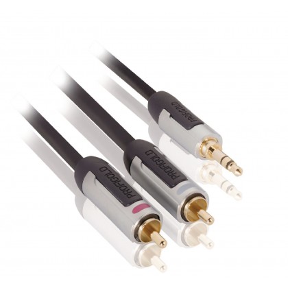 PROFIGOLD Câble JACK 3.5mm Ipod - 2 RCA Mâle OFC 2.0m