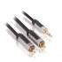 PROFIGOLD Câble JACK 3.5mm - 2 RCA Mâle OFC 2.0m