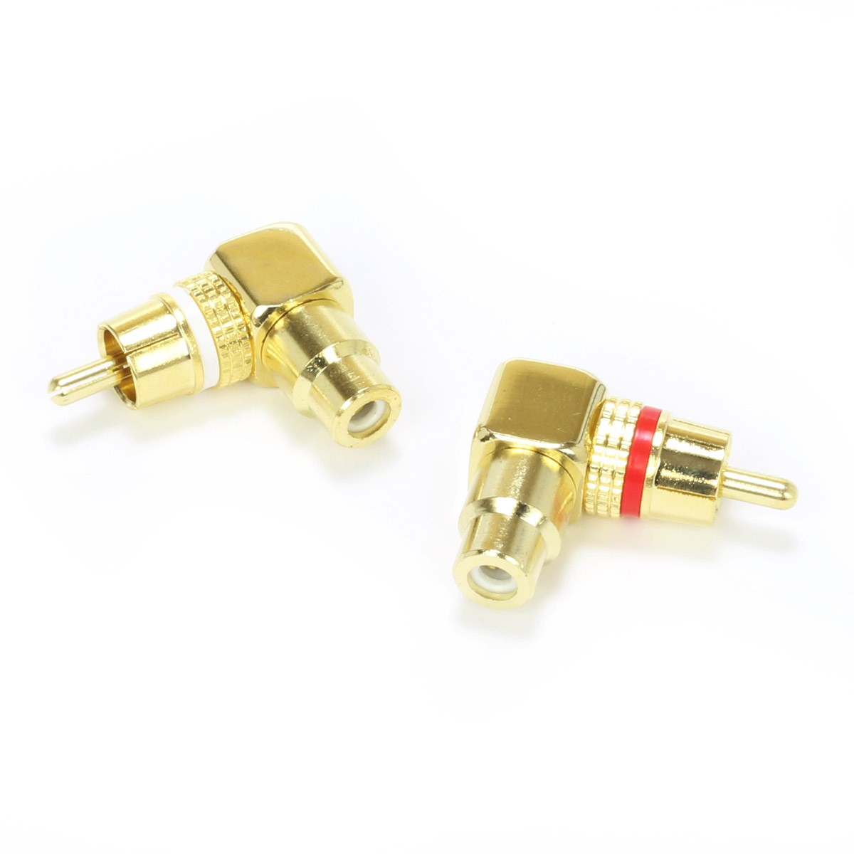 DYNAVOX Gold Plated 90° Angled RCA Adapter (Pair)