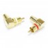 DYNAVOX Gold Plated 90° Angled RCA Adapter (Pair)