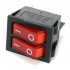 Dual NO Light Switch 250VAC 15A Red