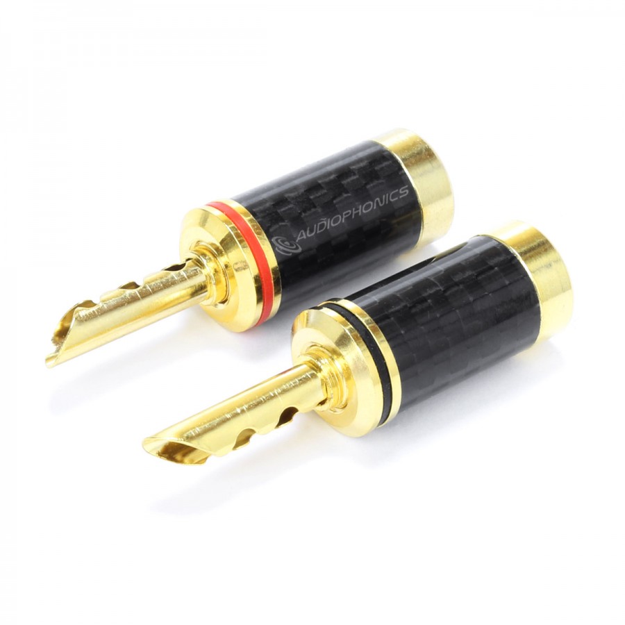 1 x 4 Pièce Dynavox Dynavox Banan Fr Hohl Fiche D'Alimentation Set Rouge+Noir 