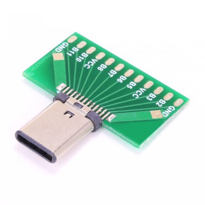 Male USB-C 3.1 Connector SMT with PCB