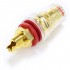ELECAUDIO BP-206 Gold Plated Binding Post Acrylic Isolated Ø19mm x 47mm Red