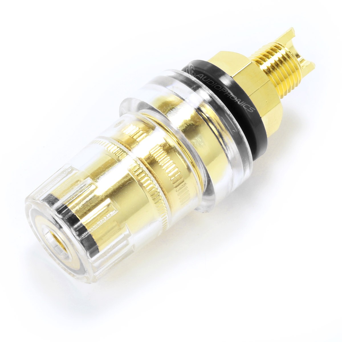 ELECAUDIO BP-206 Gold Plated Binding Post Acrylic Isolated Ø19mm x 47mm Black