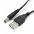 Câble USB-A Mâle vers Jack DC 5.5 / 2.5mm Mâle 5V 70cm