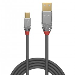 LINDY CROMO LINE Male USB-A to Male Micro USB-B Cable 2.0 Gold Plated 3m