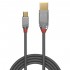 LINDY CROMO LINE Male USB-A to Male Mini USB-B Cable 2.0 Gold Plated 1m