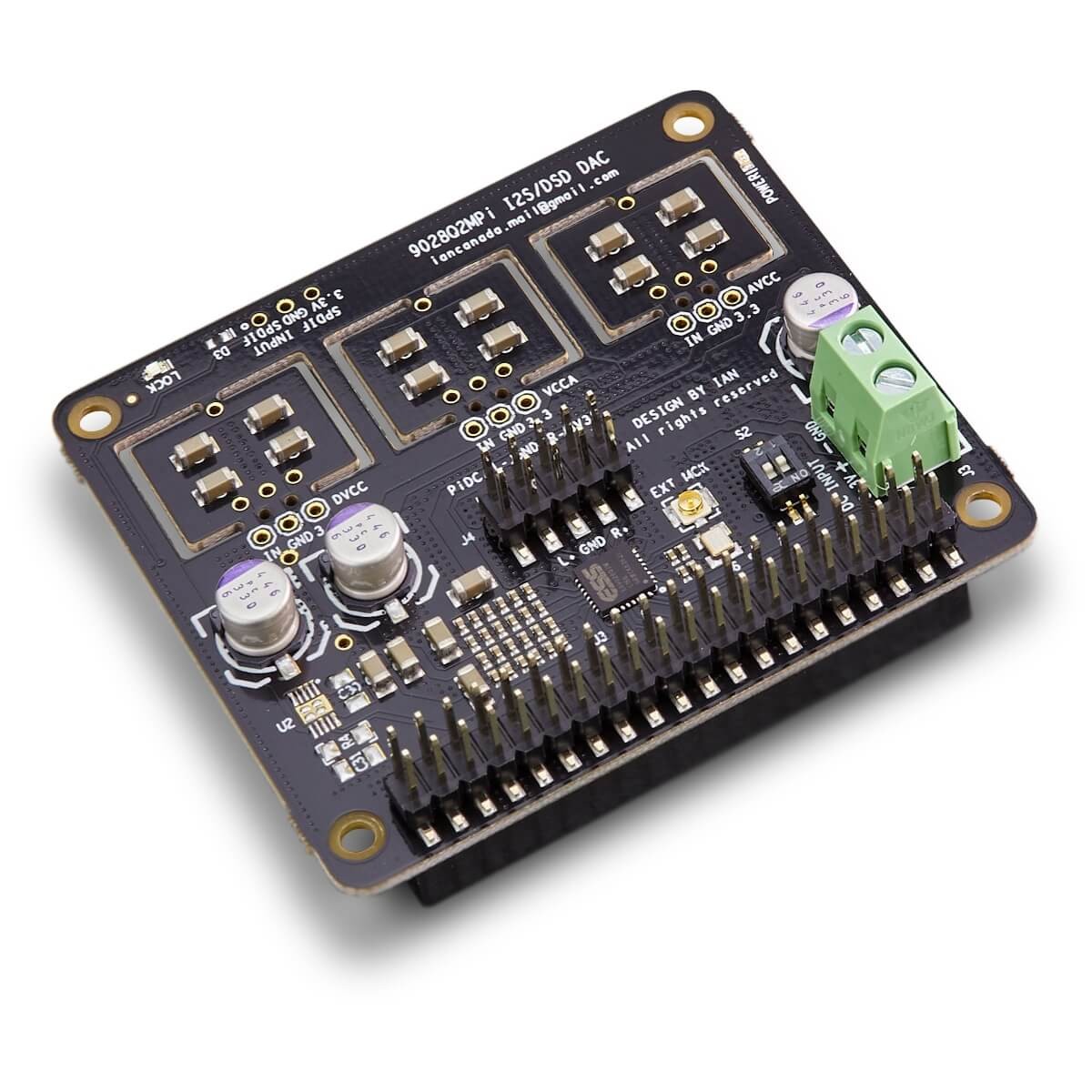 IAN CANADA ES9028Q2M DAC HAT Raspberry Pi / I2S & SPDIF / PCM DSD