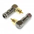 RCA Connector 90° Angled Gold Plated Copper Ø6.5mm (Pair)