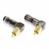 RCA Connector 90° Angled Gold Plated Copper Ø6.5mm (Pair)