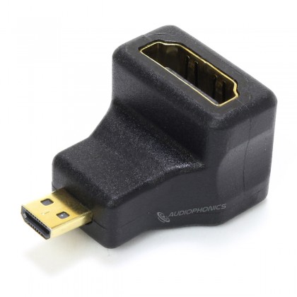 Male Micro HDMI to Female HDMI 90° Angled