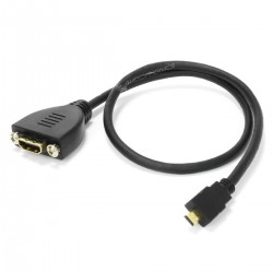 Passe Cloison Micro HDMI Mâle vers HDMI Femelle 50cm