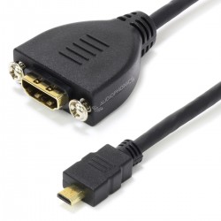 Passe Cloison Micro HDMI Mâle vers HDMI Femelle 50cm