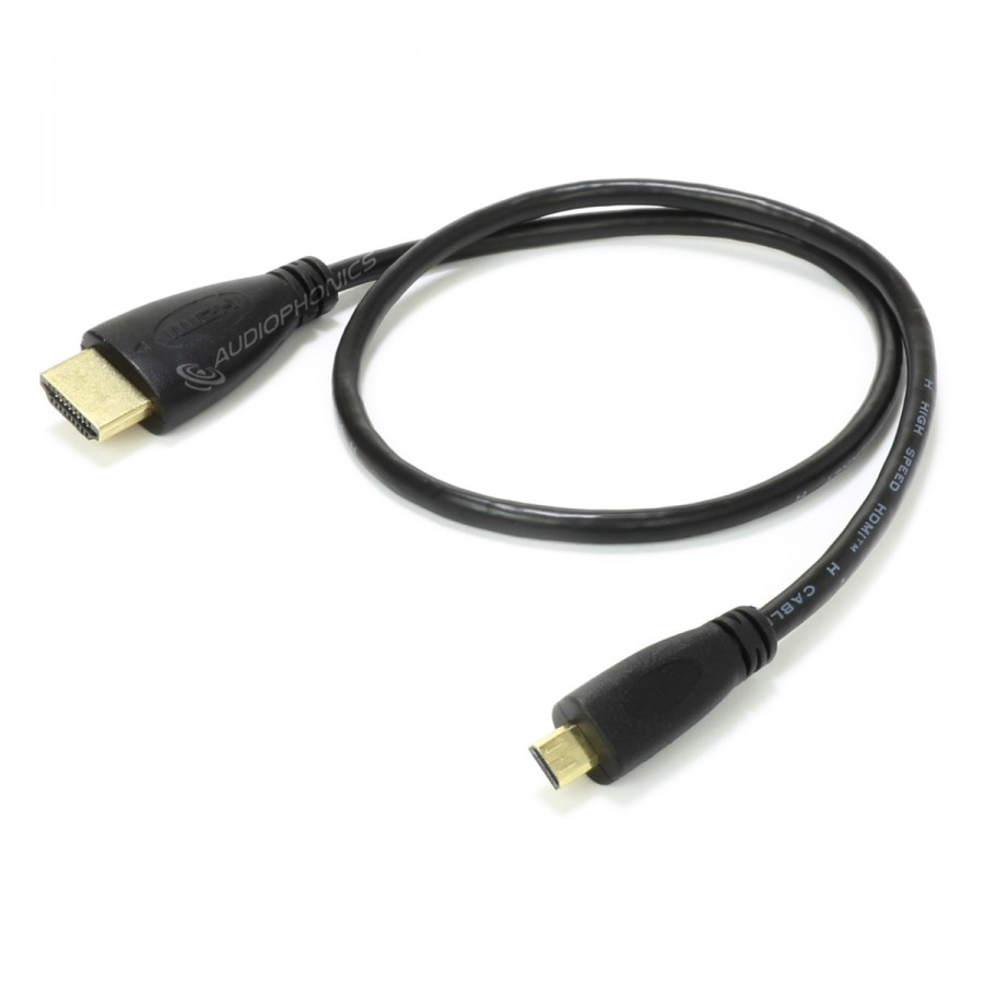 Câble micro-HDMI vers HDMI mâle / mâle - Noir - Câbles vidéo - Achat & prix