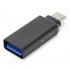 Adaptateur USB-A 3.0 Femelle vers USB-C 3.1 Mâle OTG Noir
