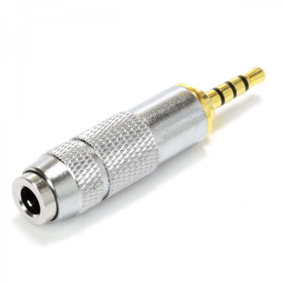 Adaptateur Jack 2.5mm TRRS Mâle Symétrique vers Jack 3.5mm Femelle  Asymétrique - Audiophonics