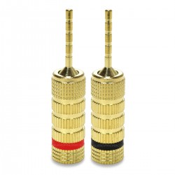 Gold plated Reducers for speakers cable 2mm (Set x10)