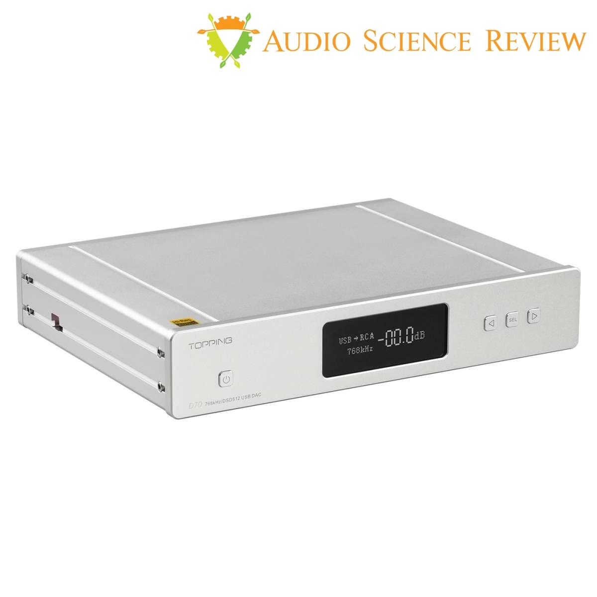 TOPPING D70 Balanced DAC 2x AK4497 XMOS XU208 I2S 32bit 768kHz DSD512 Silver