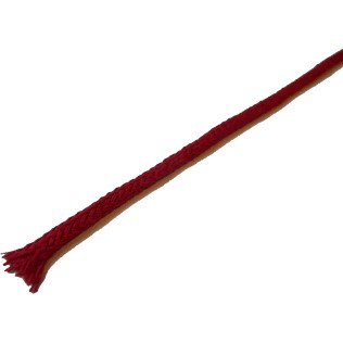 Gaine Coton naturel tricotée pour câble Ø2.5mm Rouge