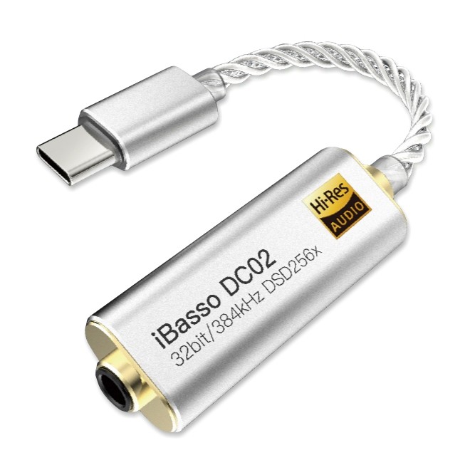 IBASSO DC02 Adaptateur Amplificateur casque DAC USB-C Hi-Res AK4490 32bit 384kHz DSD256