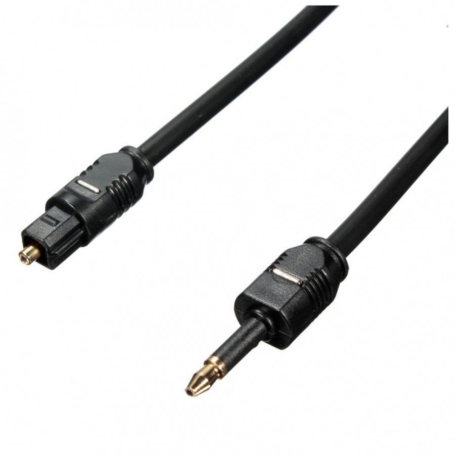 EMK Câble optique Toslink vers câble Mini Toslink Adaptateur Toslink 3.5  Câble audio optique numérique Câble optique S/PDIF plaqué or pour barre de