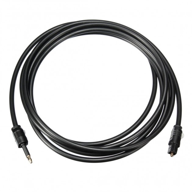 standard Toslink vers mini Toslink mâle connecteur adaptateur convertisseur jack câble Câble audio optique EMK 1M 90 degrés Mini Toslink vers Toslink gaine en nylon tressé, ultra durable