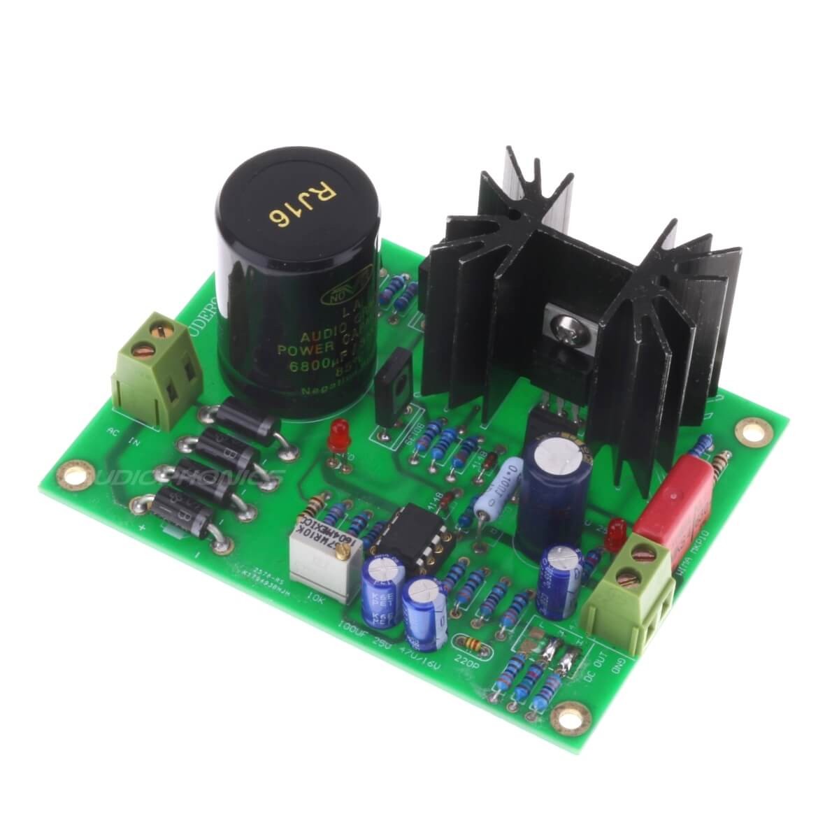 Linear Power Supply board MJE15034G Low noise 4.8V à 24V 2A