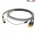 AUDIOPHONICS Câble DIN 5 Broches vers RCA Stéréo avec Fil de Masse Cuivre OFC Plaqué Or 1.5m