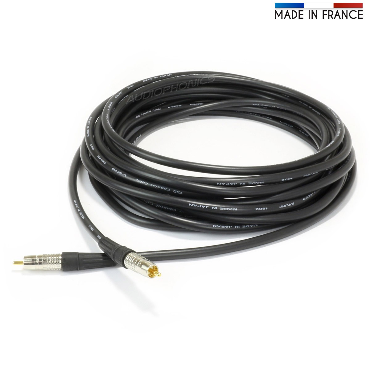 Câble d'Alimentation USB-A Mâle vers USB-C Mâle avec Interrupteur 0.823mm²  18AWG 1m - Audiophonics