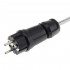 AUDIOPHONICS MultiPrise Schuko 6 Ports Professional Quality Cable 1.20m Black