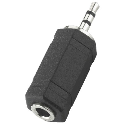 2.5mm stereo male to 3.5mm stereo female Jack Plug Adapter