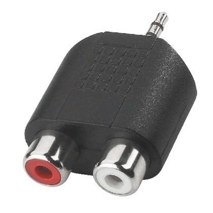 Adaptateur 1 x jack 2,5 stéréo mâle vers 2 x RCA femelle