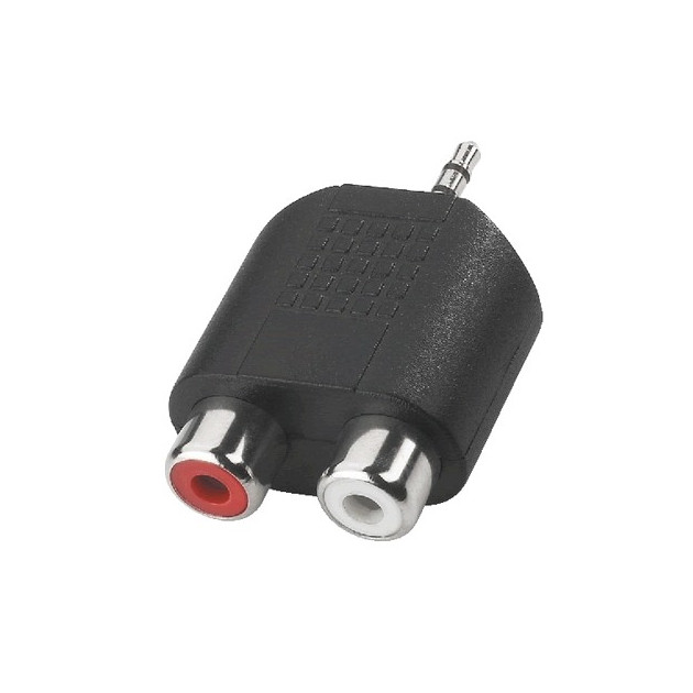 Adapter 1 x male 2.5 stereo jack to 2 x 