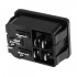 IEC C14 Plug with ON-OFF Switch 250V 10A Black
