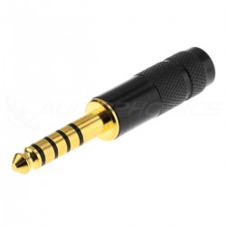 Jack 4.4mm TRRRS Connector Gold Plated Ø6mm Noir (Unit)